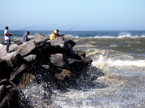 Fishing at Ocean Shores, Washington