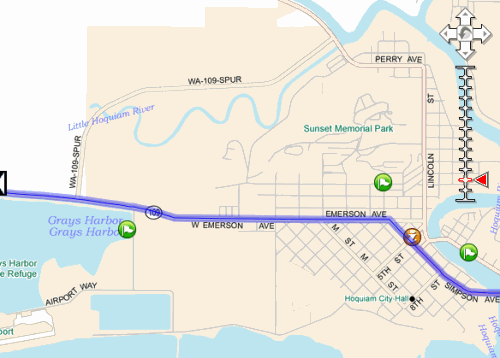 Washington State Road Map service provided by AAA, used with the kind permission of the AAA. Copyright AAA