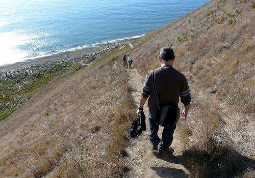 A steep descent at Whidbey Island, WA